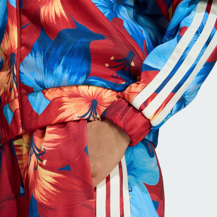 adidas adidas ADIDAS x FARM RIO HOUSE OF TIRO TRACK Jacke Damen - Light Blue / Tactile Red / Cream White - 0 | SportScheck