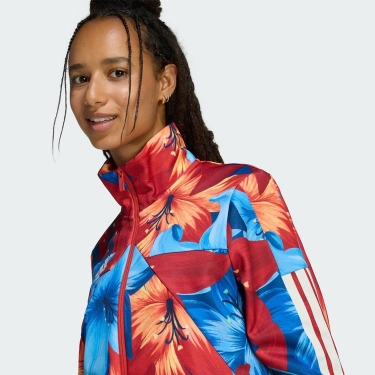 adidas adidas ADIDAS x FARM RIO HOUSE OF TIRO TRACK Jacke Damen - Light Blue / Tactile Red / Cream White - 1 | SportScheck