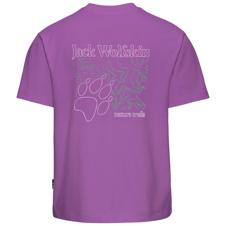 Jack Wolfskin Jack Wolfskin CELEBRATE THE PAW T W T-Shirt Damen - PAW TRAIL foxglove - 0 | SportScheck