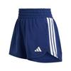 adidas Pacer Workout Shorts mit hohem Bund aus Funktionsshorts Damen - Dark Blue / White