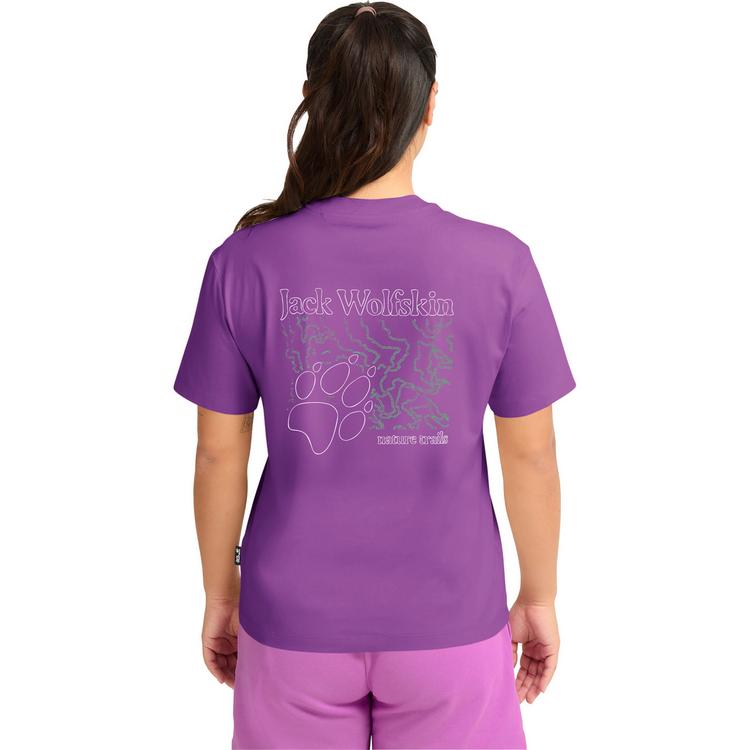 Jack Wolfskin Jack Wolfskin CELEBRATE THE PAW T W T-Shirt Damen - PAW TRAIL foxglove - 1 | SportScheck