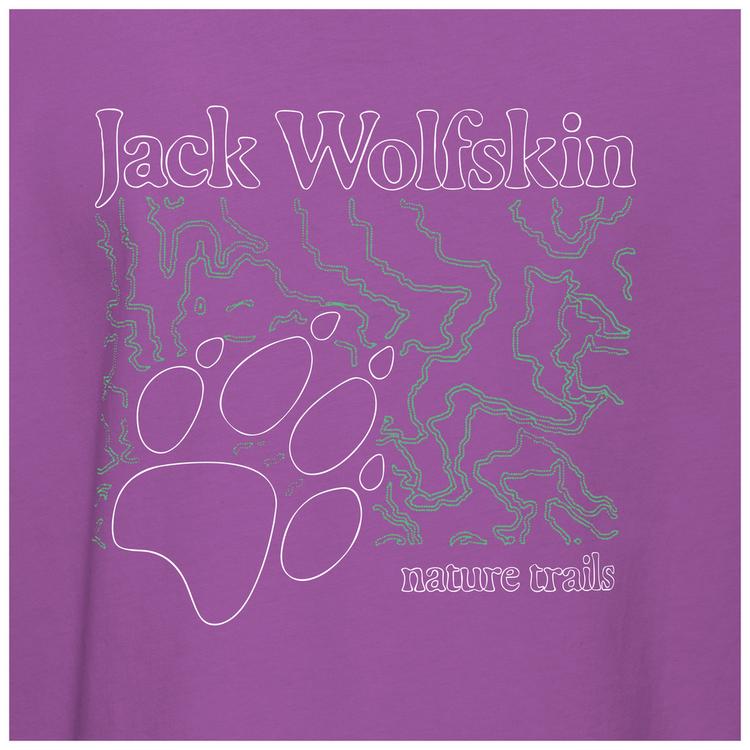 Jack Wolfskin Jack Wolfskin CELEBRATE THE PAW T W T-Shirt Damen - PAW TRAIL foxglove - 2 | SportScheck