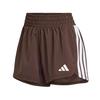 adidas Pacer Workout Shorts mit hohem Bund aus Funktionsshorts Damen - Aurora Coffee / White