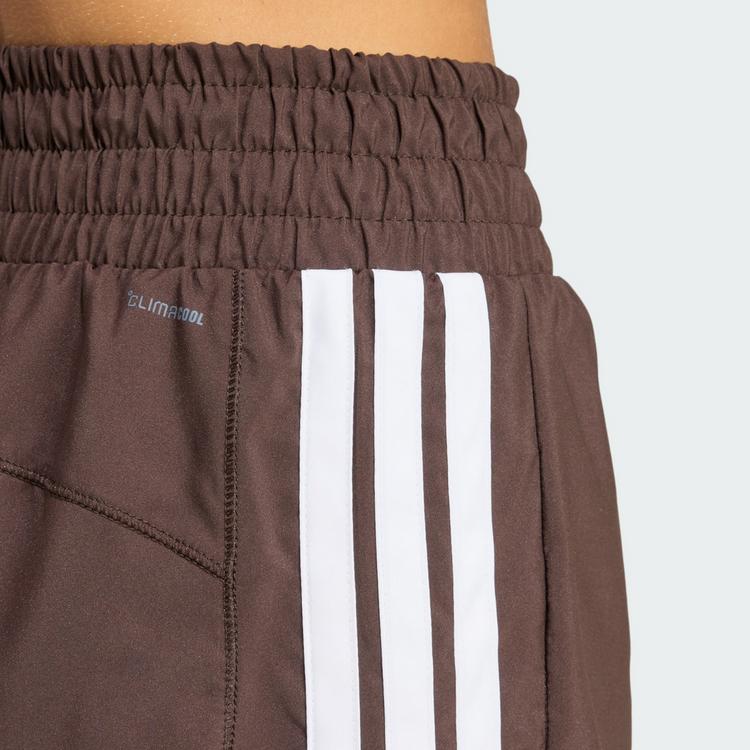 adidas adidas Pacer Workout Shorts mit hohem Bund aus Funktionsshorts Damen - Aurora Coffee / White - 0 | SportScheck