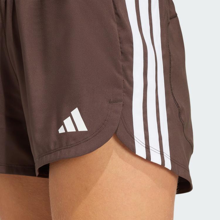 adidas adidas Pacer Workout Shorts mit hohem Bund aus Funktionsshorts Damen - Aurora Coffee / White - 1 | SportScheck