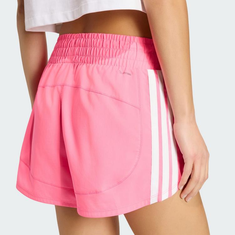 adidas adidas Pacer Workout Shorts mit hohem Bund aus Funktionsshorts Damen - Lucid Pink / White - 1 | SportScheck