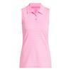 adidas ULTIMATE365 JACQUARD SLEEVELESS Poloshirt Damen - Lucid Pink