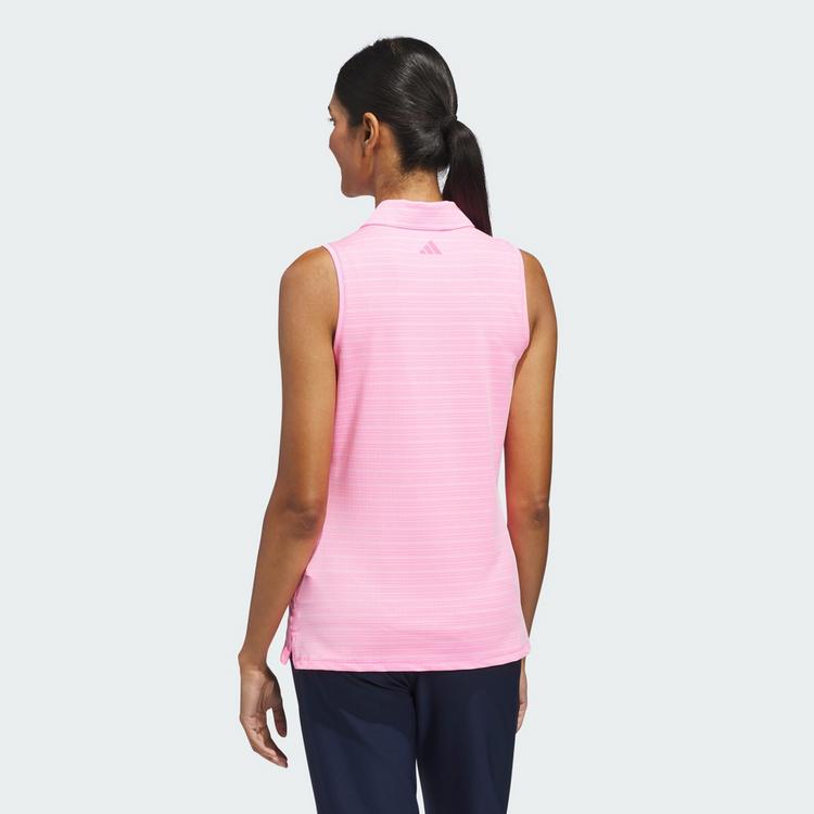 adidas adidas ULTIMATE365 JACQUARD SLEEVELESS Poloshirt Damen - Lucid Pink - 1 | SportScheck