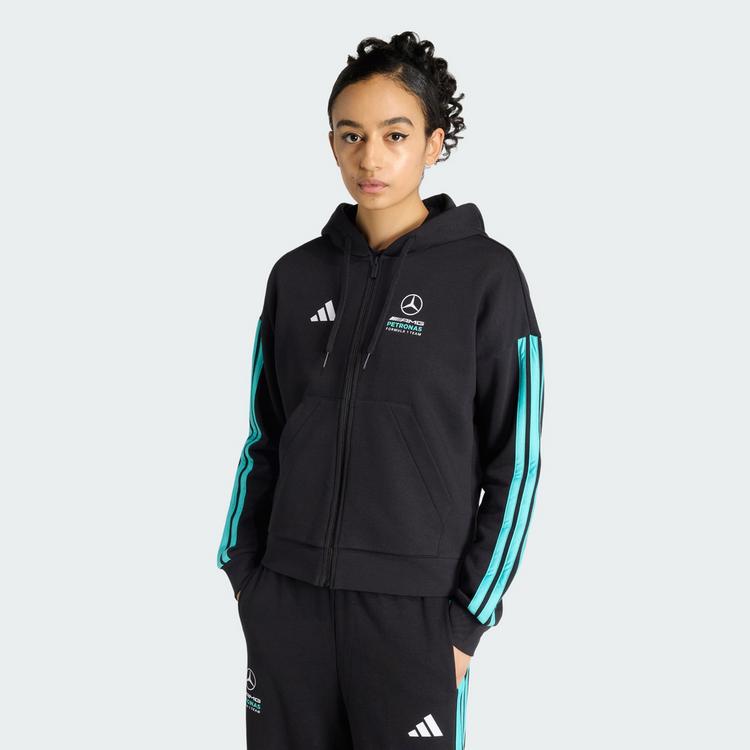 adidas adidas MERCEDES-AMG PETRONAS FORMULA 1 TEAM Hoodie Damen - Black / Semi Mint Rush - 0 | SportScheck