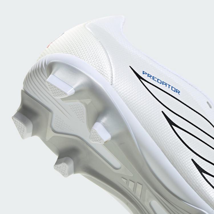 adidas adidas PREDATOR CLUB Fold-Over Tongue Firm Fu&szlig;ballschuhe Kinder - Cloud White / Zero Metalic / Royal Blue - 5 | SportScheck