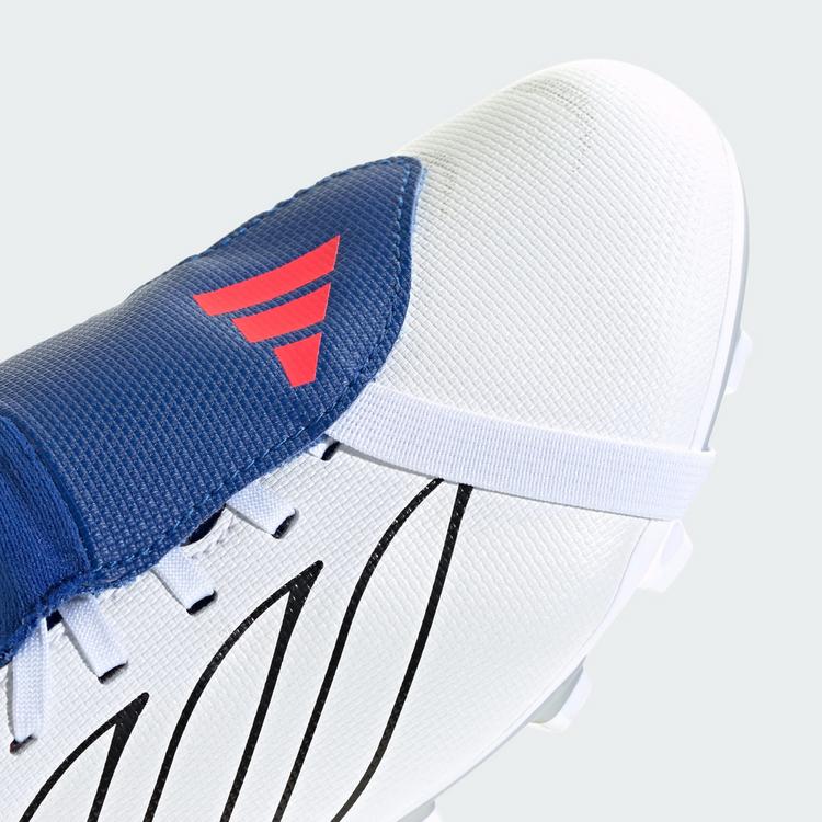 adidas adidas PREDATOR CLUB Fold-Over Tongue Firm Fu&szlig;ballschuhe Kinder - Cloud White / Zero Metalic / Royal Blue - 6 | SportScheck