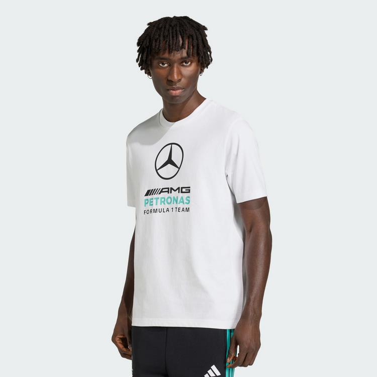 adidas adidas Mercedes-AMG PETRONAS FORMULA 1 TEAM Printshirt Herren - White / Semi Mint Rush - 0 | SportScheck
