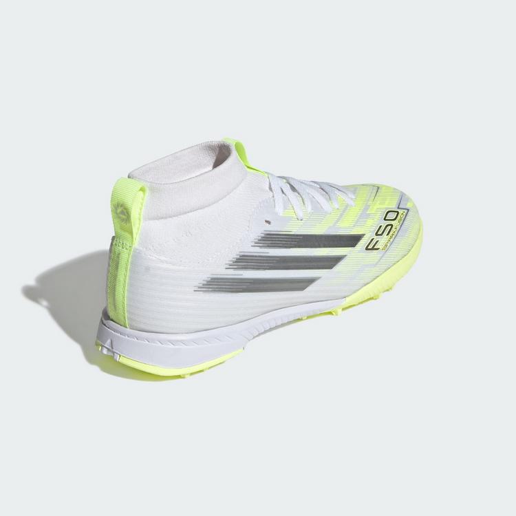 adidas adidas F50 SPARKFUSION LEAGUE Mid Cut Turf Fu&szlig;ballschuhe Kinder - Cloud White / Iron Metallic / Hi-Res Yellow - 3 | SportScheck