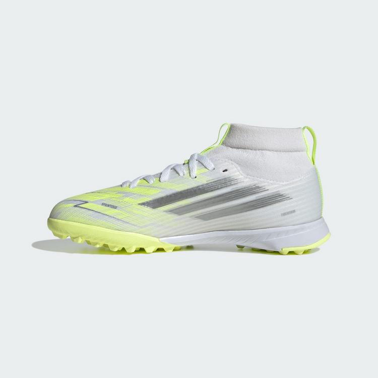 adidas adidas F50 SPARKFUSION LEAGUE Mid Cut Turf Fu&szlig;ballschuhe Kinder - Cloud White / Iron Metallic / Hi-Res Yellow - 4 | SportScheck