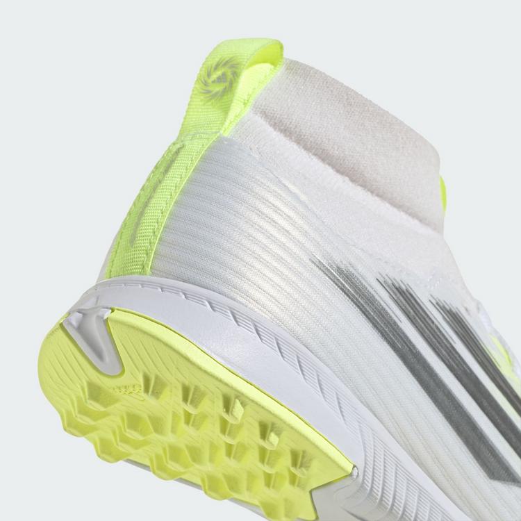 adidas adidas F50 SPARKFUSION LEAGUE Mid Cut Turf Fu&szlig;ballschuhe Kinder - Cloud White / Iron Metallic / Hi-Res Yellow - 5 | SportScheck