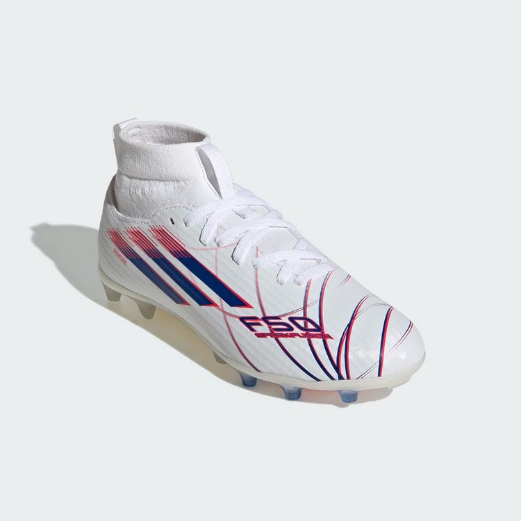 adidas adidas F50 SPARKFUSION LEAGUE Mid-Cut feste Fu&szlig;ballschuhe Kinder - Cloud White / Royal Blue / Lucid Red - 2 | SportScheck