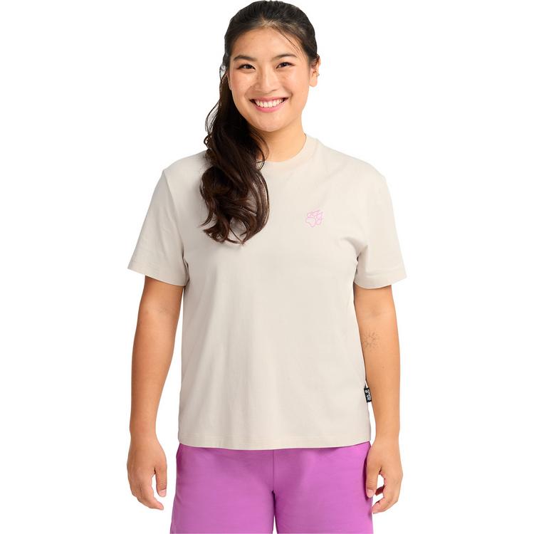 Jack Wolfskin Jack Wolfskin CELEBRATE THE PAW T W T-Shirt Damen - PAW TRAIL oyster - 0 | SportScheck