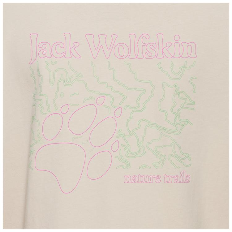 Jack Wolfskin Jack Wolfskin CELEBRATE THE PAW T W T-Shirt Damen - PAW TRAIL oyster - 2 | SportScheck