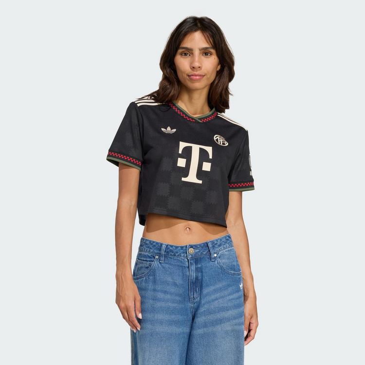 adidas adidas FC Bayern M&uuml;nchen 25/26 Ausweichtrikot, Teamtrikot Damen - Black / Halo Ivory - 0 | SportScheck