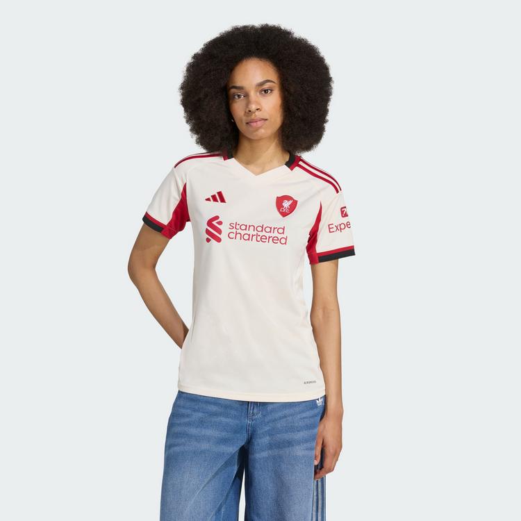 adidas adidas Liverpool FC 25/26 Ausw&auml;rtstrikot Teamtrikot Damen - Wonder White - 0 | SportScheck