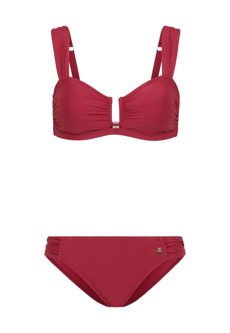 Lascana Lascana Bandeau-Bikini Bikini Set Damen - bordeaux - 0 | SportScheck