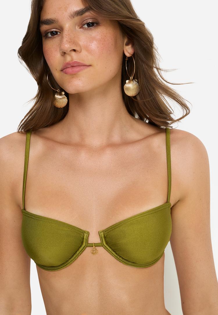 LSCN by Lascana LSCN by Lascana B&uuml;gel-Bikini-Top Bikini Oberteil Damen - green moss - 1 | SportScheck