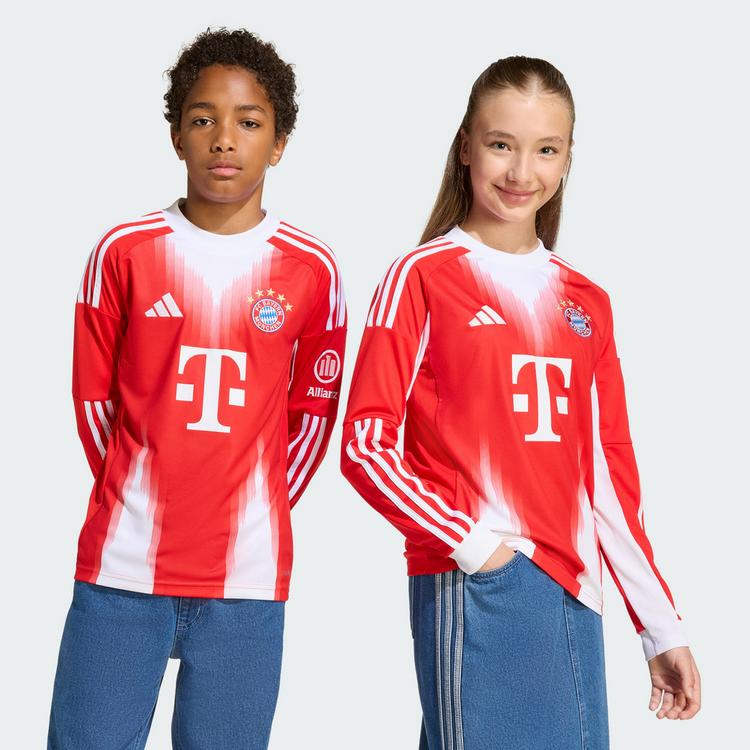 adidas adidas FC Bayern M&uuml;nchen 25/26 Long Sleeve Trikot Kinder - Red - 0 | SportScheck