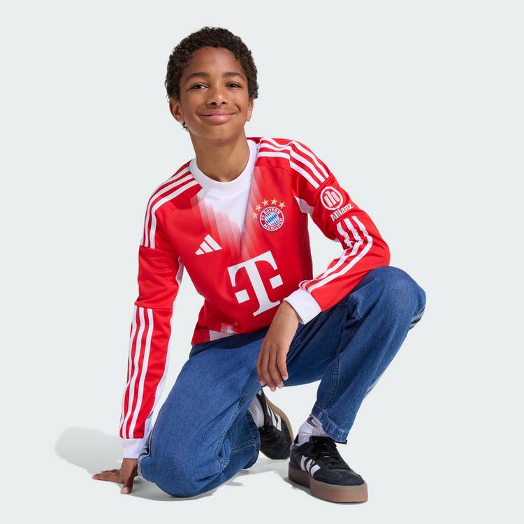 adidas adidas FC Bayern M&uuml;nchen 25/26 Long Sleeve Trikot Kinder - Red - 2 | SportScheck