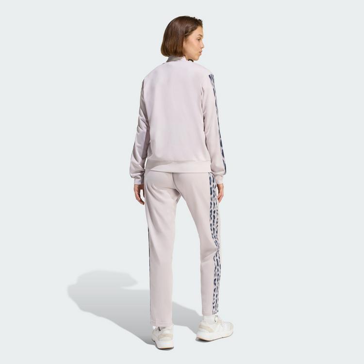 adidas adidas Trainingsanzug 3-STRIPES LEOPARD PRINT Trainingsanzug Damen - Ice Purple / Multicolor - 1 | SportScheck