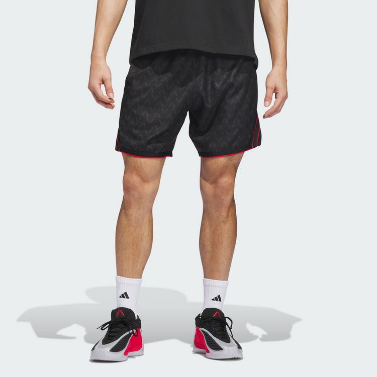 adidas adidas ANTHONY EDWARDS CRAZY LITE AOP SHORTS Basketball-Shorts Herren - Black / Aurora Black - 0 | SportScheck