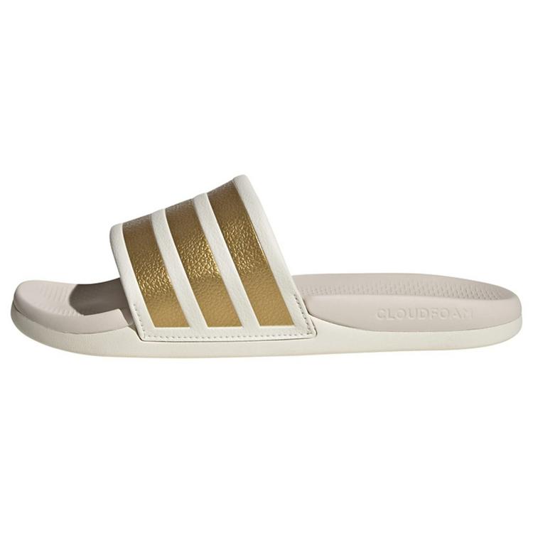 adidas adidas ADILETTE COMFORT 2.0 BADESCHLAPPEN Badelatschen Damen - Off White / Gold Metallic / Chalk White - 0 | SportScheck