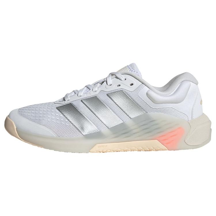 adidas adidas Dropset 4 Power Training Schuh Fitnessschuhe Damen - Cloud White / Silver Metallic / Lucid Orange - 0 | SportScheck