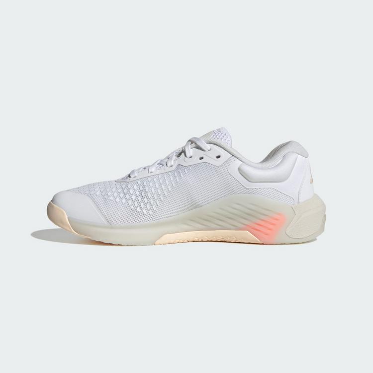 adidas adidas Dropset 4 Power Training Schuh Fitnessschuhe Damen - Cloud White / Silver Metallic / Lucid Orange - 5 | SportScheck