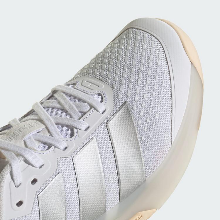 adidas adidas Dropset 4 Power Training Schuh Fitnessschuhe Damen - Cloud White / Silver Metallic / Lucid Orange - 6 | SportScheck