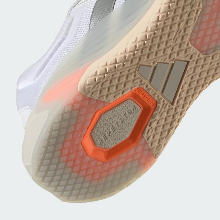 adidas adidas Dropset 4 Power Training Schuh Fitnessschuhe Damen - Cloud White / Silver Metallic / Lucid Orange - 7 | SportScheck