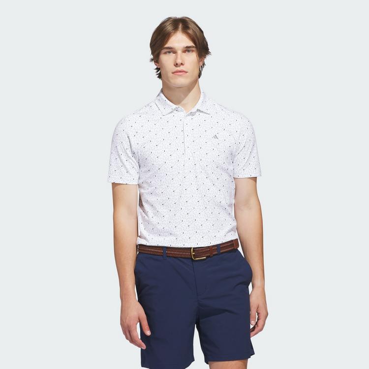 adidas adidas ULTIMATE365+ SOFT PRINT POLOSHIRT Funktionsshirt Herren - White / Wonder Sage - 0 | SportScheck