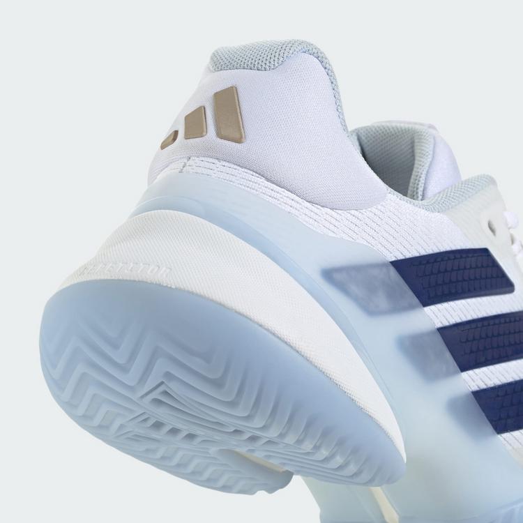 adidas adidas Barricade 14 Tennisschuh Tennisschuhe Damen - Cloud White / Cyber Metallic / Dark Blue - 7 | SportScheck