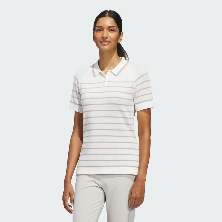 adidas adidas ULTIMATE365+ STRIPE POLOSHIRT, GESTRICKT Funktionsshirt Damen - White - 0 | SportScheck