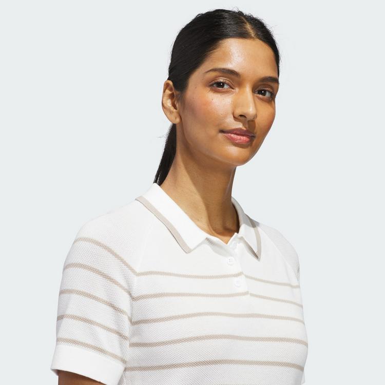 adidas adidas ULTIMATE365+ STRIPE POLOSHIRT, GESTRICKT Funktionsshirt Damen - White - 0 | SportScheck