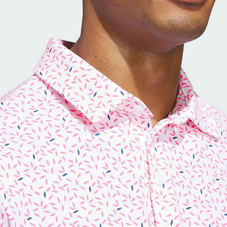 adidas adidas ULTIMATE365+ SOFT PRINT POLOSHIRT Funktionsshirt Herren - White / Lucid Pink - 1 | SportScheck