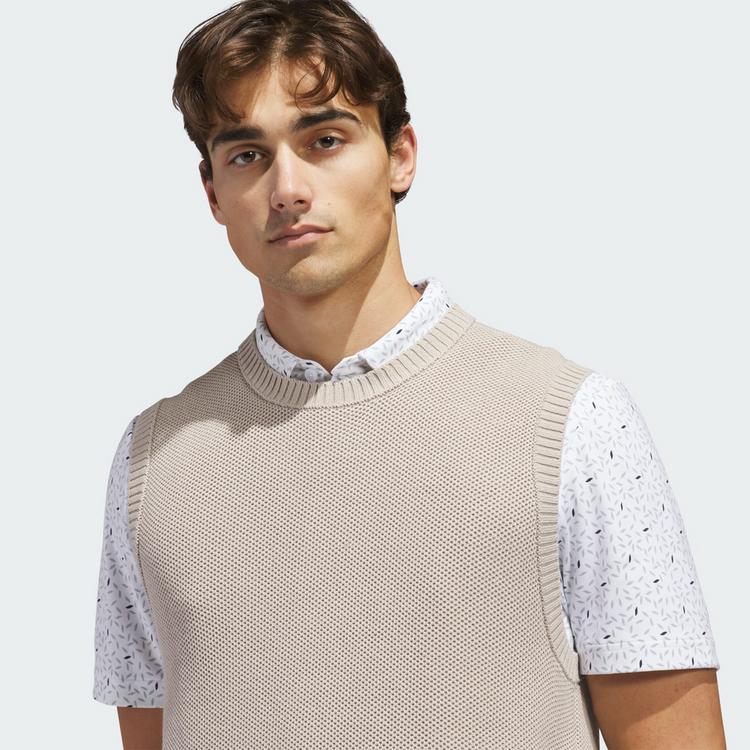 adidas adidas ULTIMATE365+ KNIT PULLUNDER Outdoorweste Herren - Beige - 0 | SportScheck