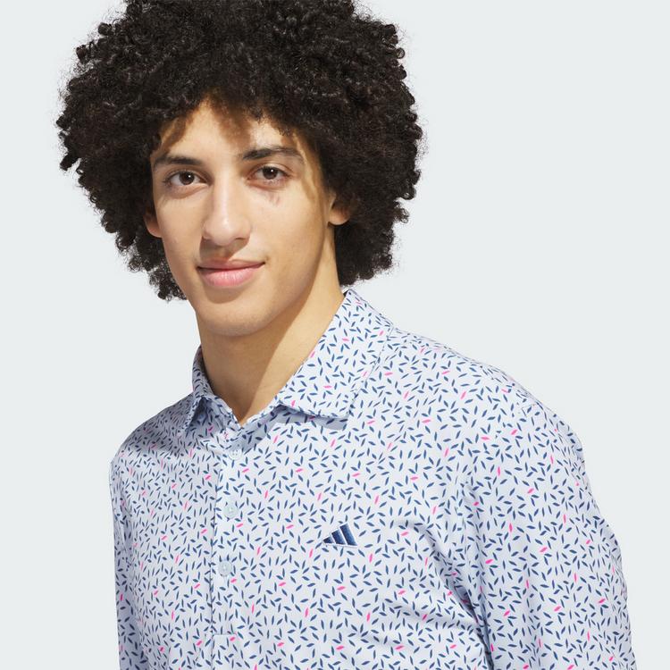 adidas adidas ULTIMATE365+ SOFT PRINT POLOSHIRT Funktionsshirt Herren - Crystal Sky / Dusky Petrol - 0 | SportScheck