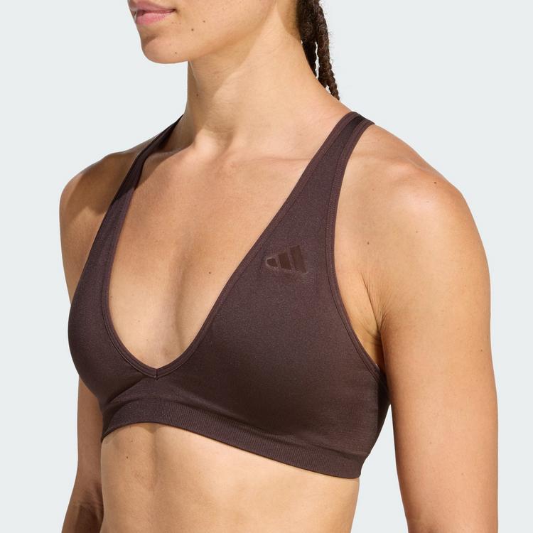 adidas adidas Workout Essentials Knit Light Support BH BH Damen - Aurora Coffee - 1 | SportScheck