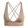 adidas Workout Essentials Knit Light Support BH BH Damen - Chalky Brown