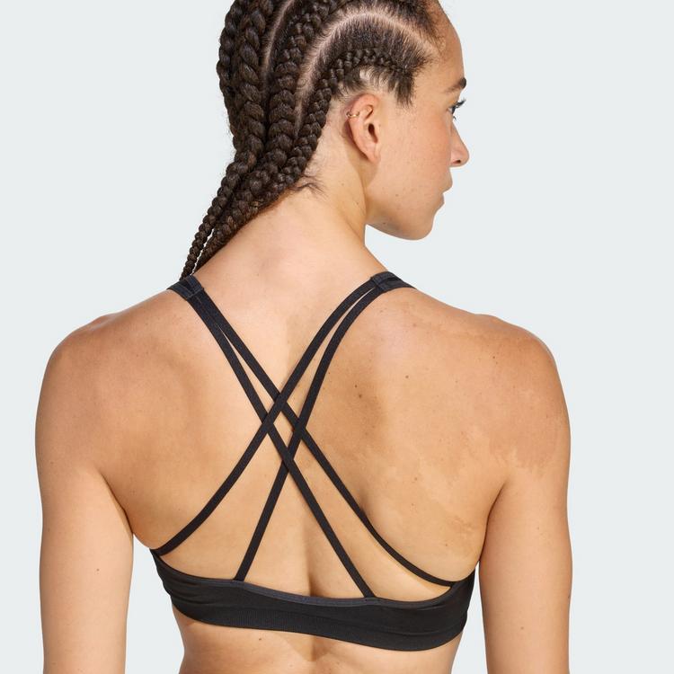 adidas adidas Workout Essentials Knit Light Support BH BH Damen - Black - 2 | SportScheck