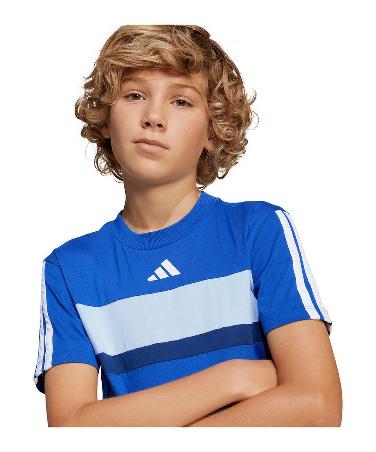 adidas adidas Essentials Tiberio 3S T-Shirt Kids Funktionsshirt Kinder - blau - 1 | SportScheck