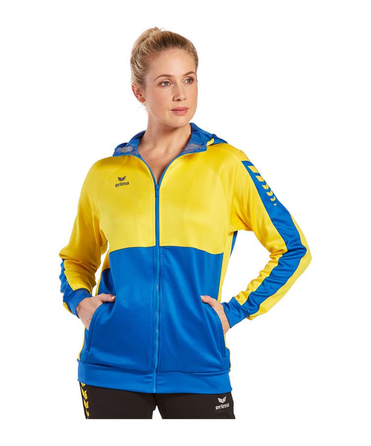 Erima Erima Six Wings Kapuzenjacke Damen Trainingsjacke Damen - blau - 1 | SportScheck