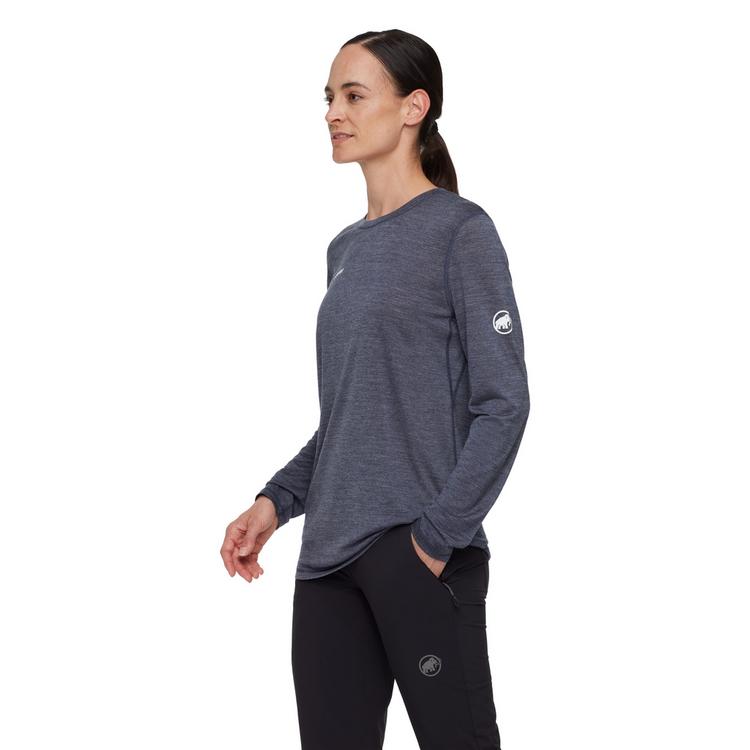 Mammut Mammut Tree Wool FL Langarmshirt Damen - marine melange - 2 | SportScheck