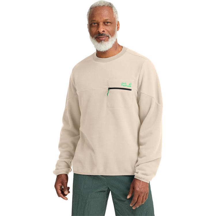 Jack Wolfskin Jack Wolfskin FIND THE WILD CREWNECK M Fleecepullover Herren - oyster - 0 | SportScheck