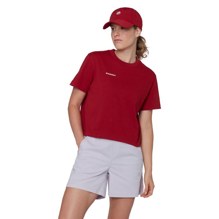 Mammut Mammut Mammut Cropped Mini Logo T-Shirt Damen - dark mammut red - 0 | SportScheck